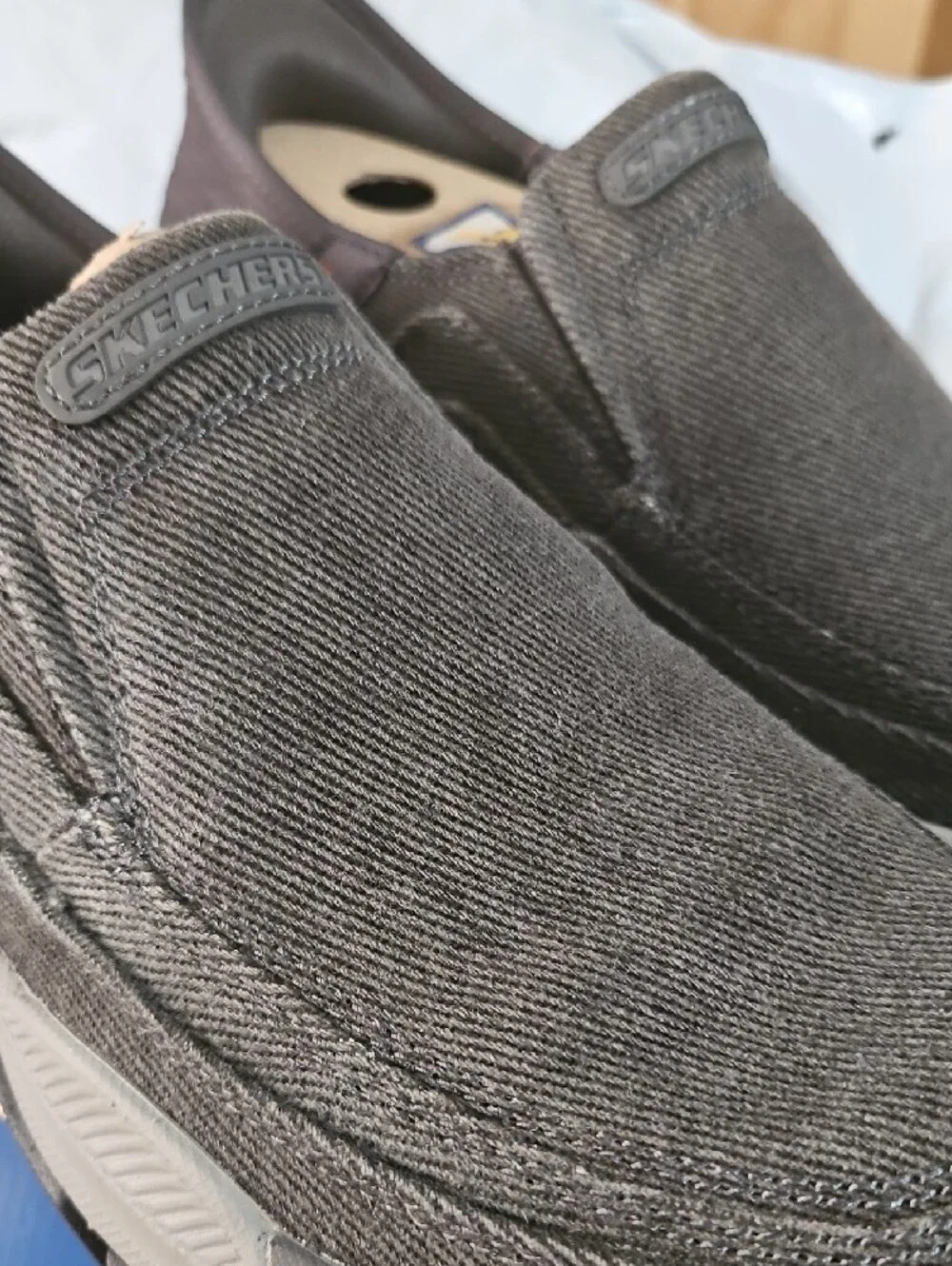 Skechers Men's Gray Slip-On Memory Foam Loafers
